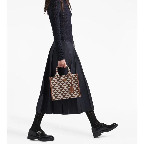 Prada Handbags - Prada small Symbole jacquard tote bag